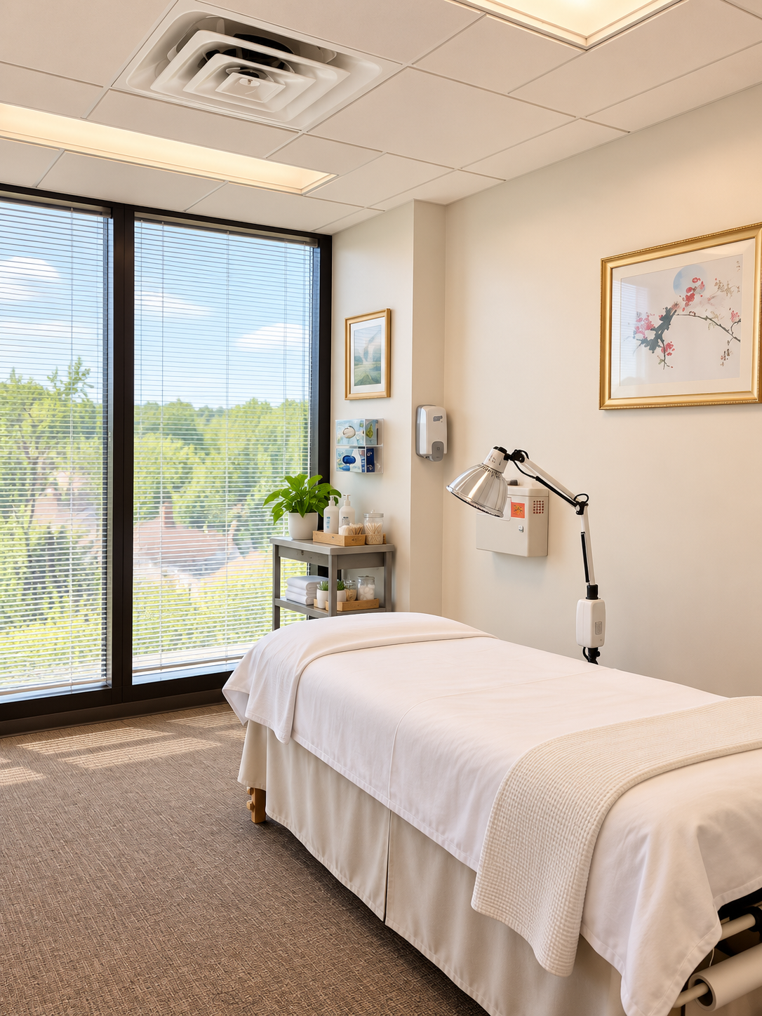 Treatment room at Family Care Acupuncture & Herbs
